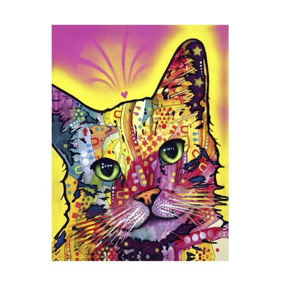 Trademark Fine Art Dean Russo Tilt Cat Canvas Wall Art - 35x47