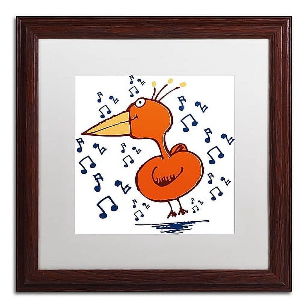 Carla Martell 'Music Bird' Matted Framed Art