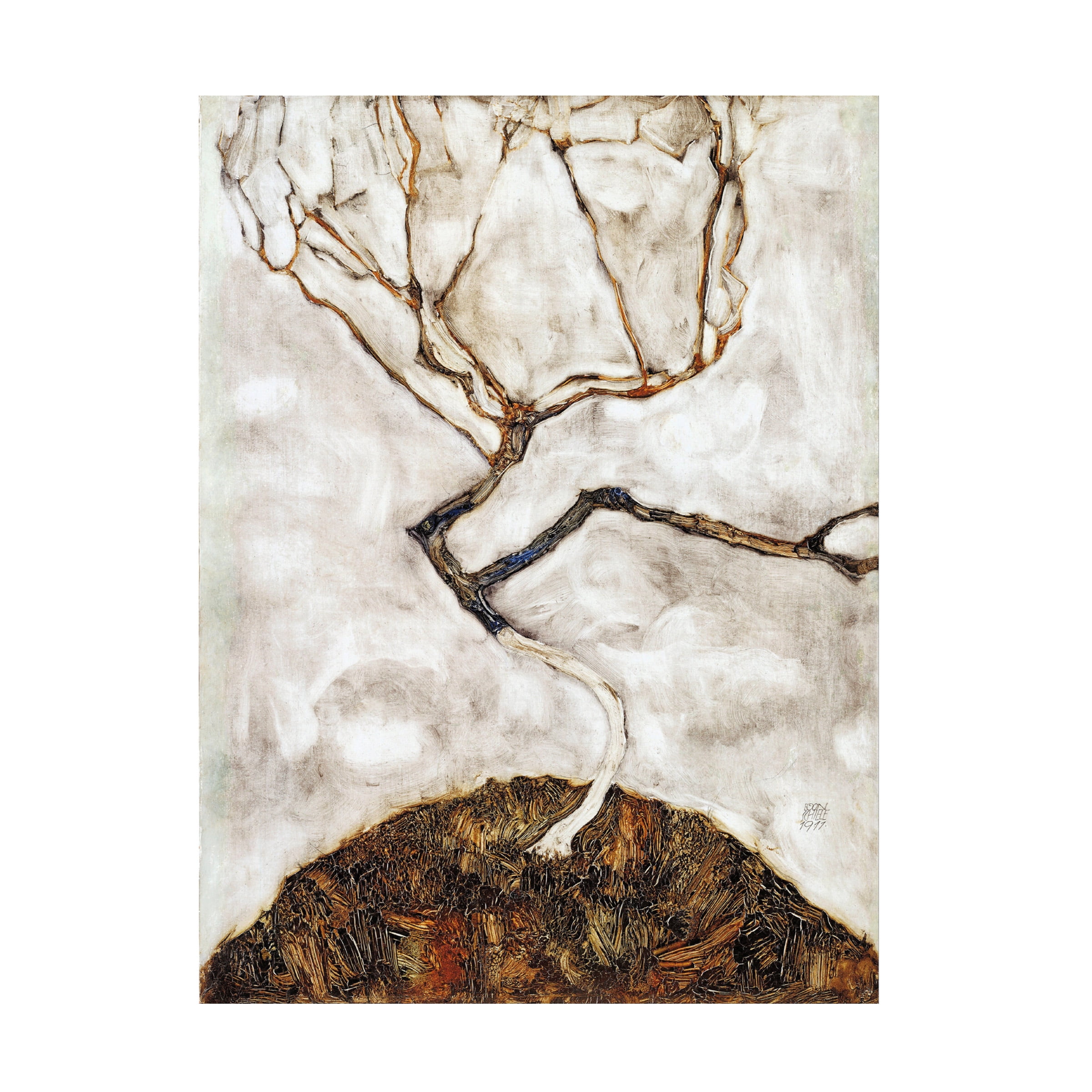 Egon Schiele 'Small Tree In Late Autumn' Canvas Art