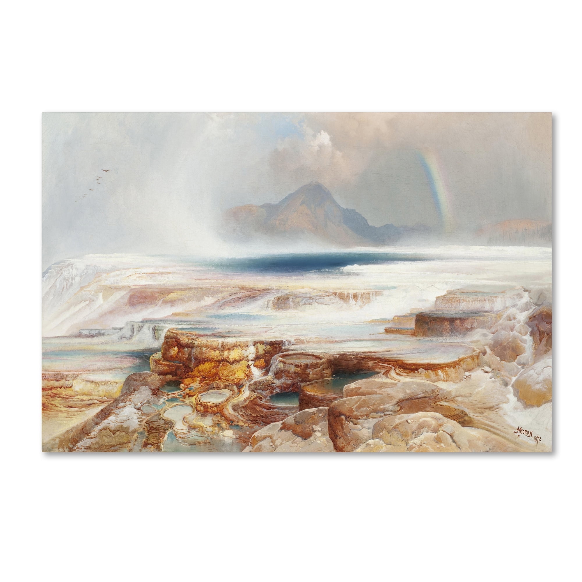 Thomas Moran 'Hot Springs Of The Yellowstone' Canvas Art