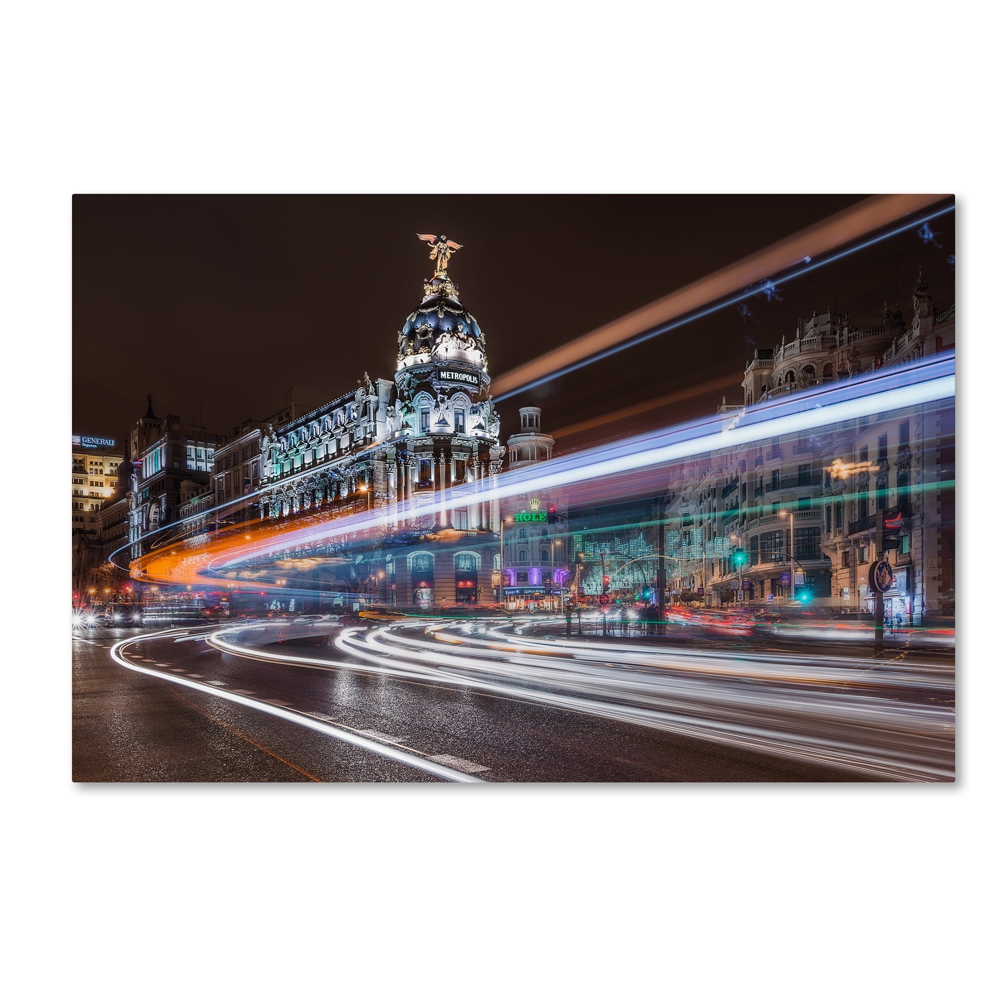 Javier De La 'Madrid Traffic' Canvas Art