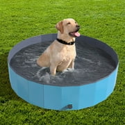 Pet maker Portable Pool for Dogs - Foldable Tub with Drain and Carrying Bag