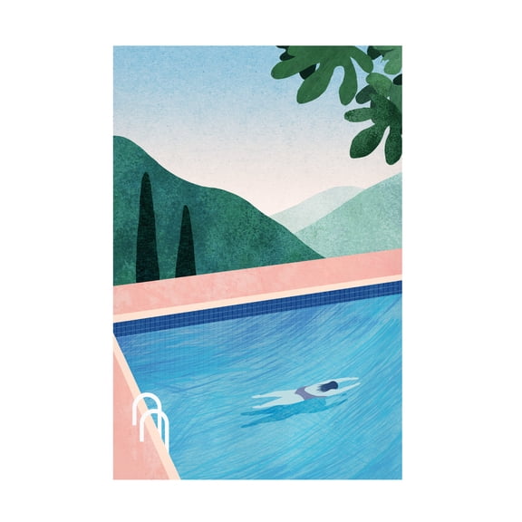Trademark Fine Art longwayhome Swimming Pool ii Canvas Wall Art - 16x24