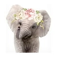 thumbnail image 1 of Lola Peacock 'Floral Baby Elephant' Canvas Art, 1 of 4