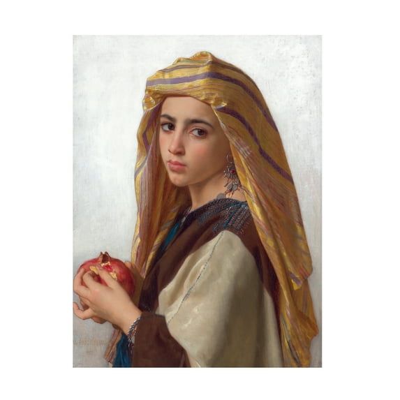 Botticelli 'Girl With A Pomegranate' Canvas Art