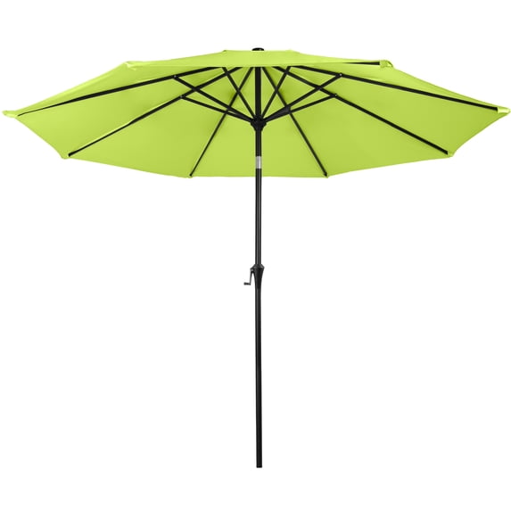 Pure Garden 10FT Patio Umbrella - Auto Tilt and Vented Canopy (Lime Green)