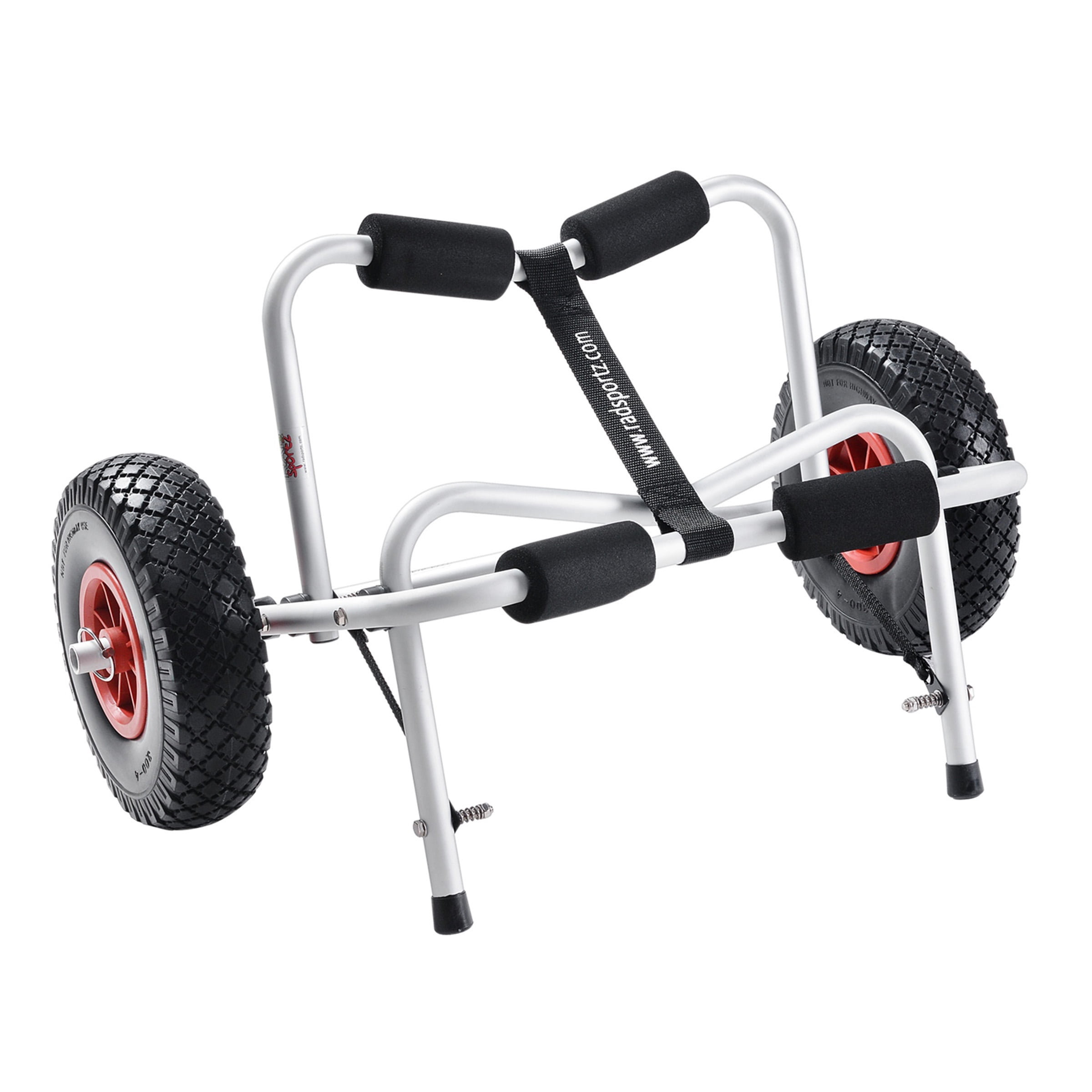 Kayak Trolley Cart with Airless Tires - 140LB Capacity for Transporting Kayak Paddleboard SUP Canoe ? Aluminum Frame by RAD Sportz (White)