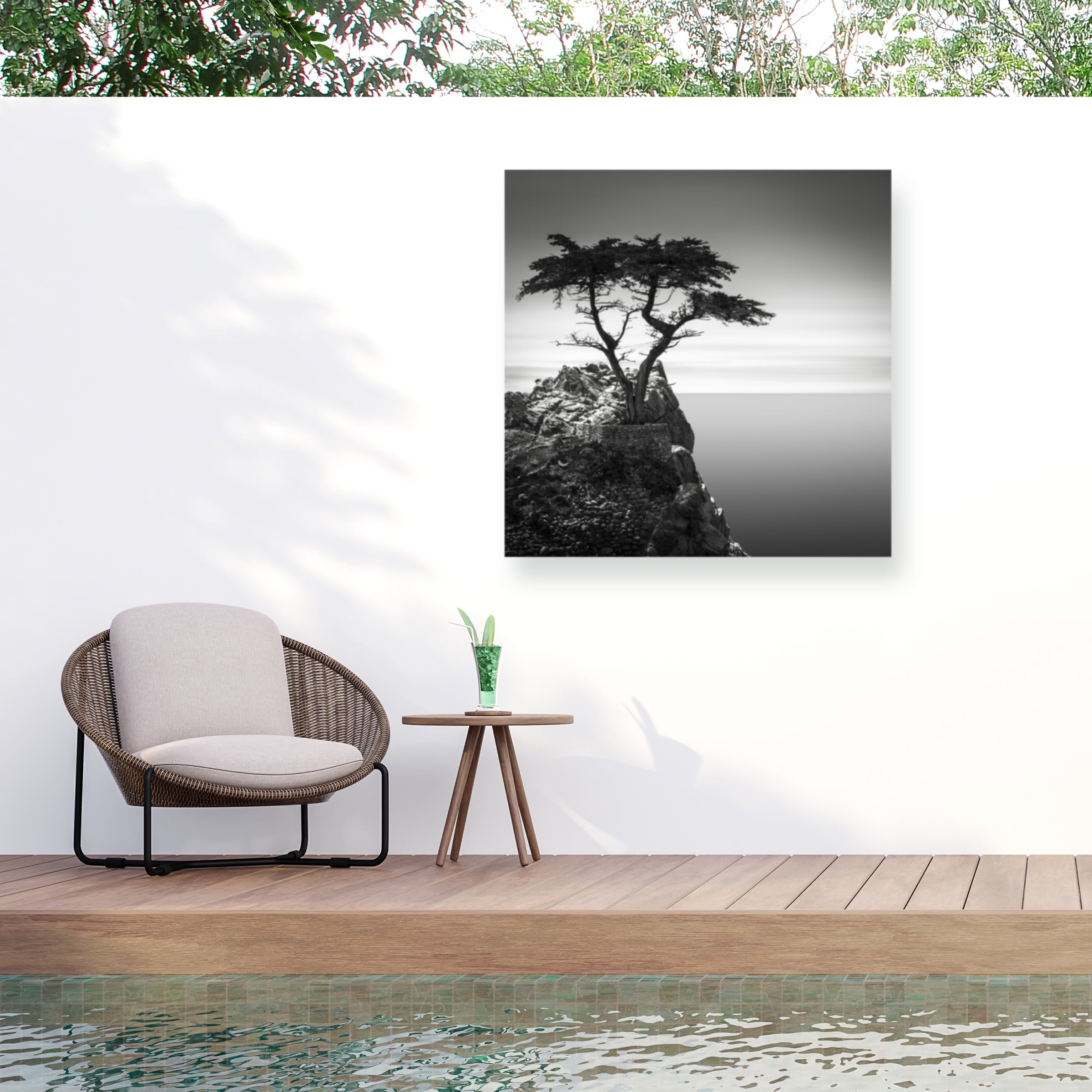 Trademark Fine Art Dave MacVicar The Lone Cypress Outdoor Canvas Art