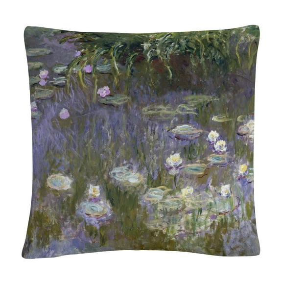 Monet 'Water Lilies' 16 X 16 Decorative Throw Pillow