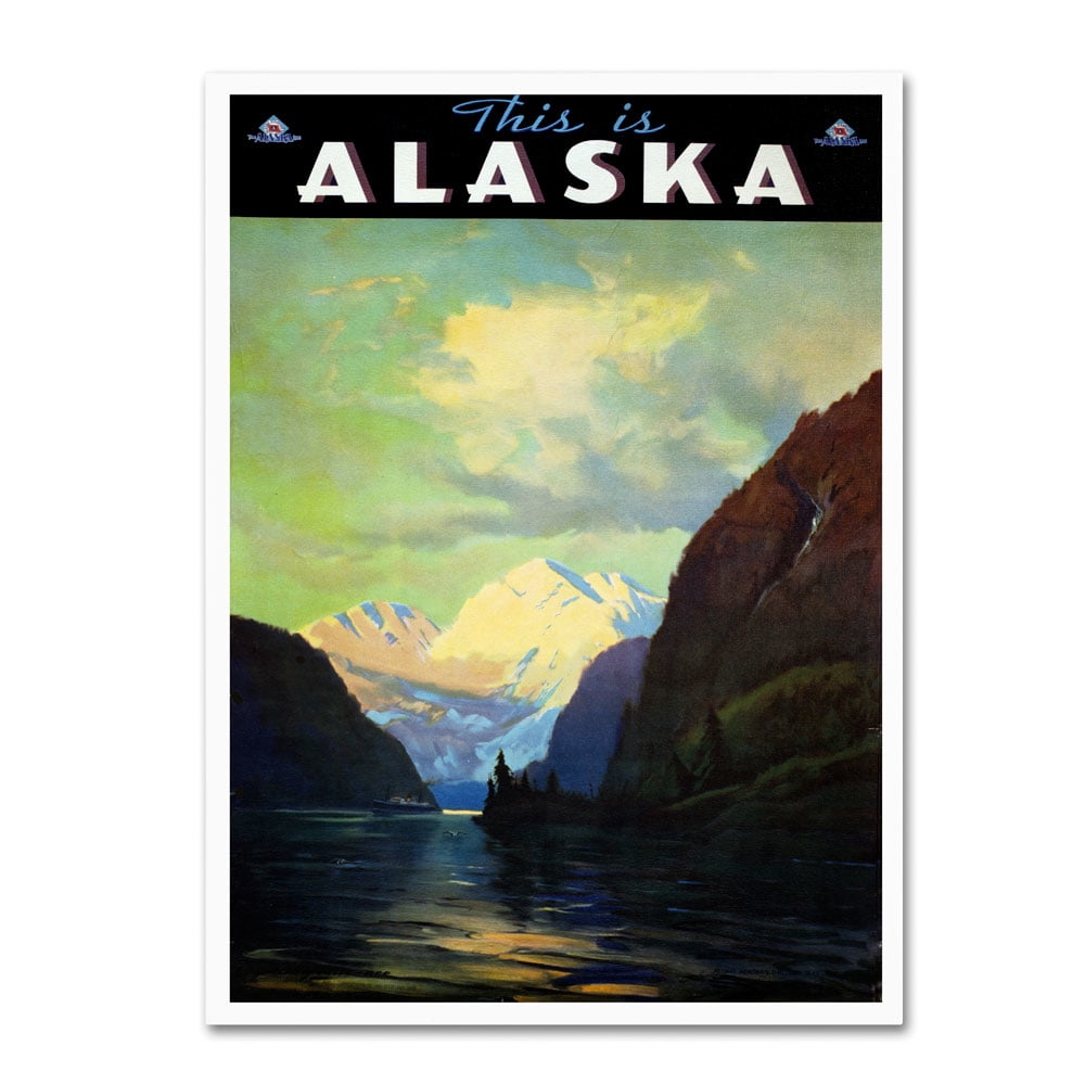 Vintage Apple Collection 'Trav Alaska' Canvas Art