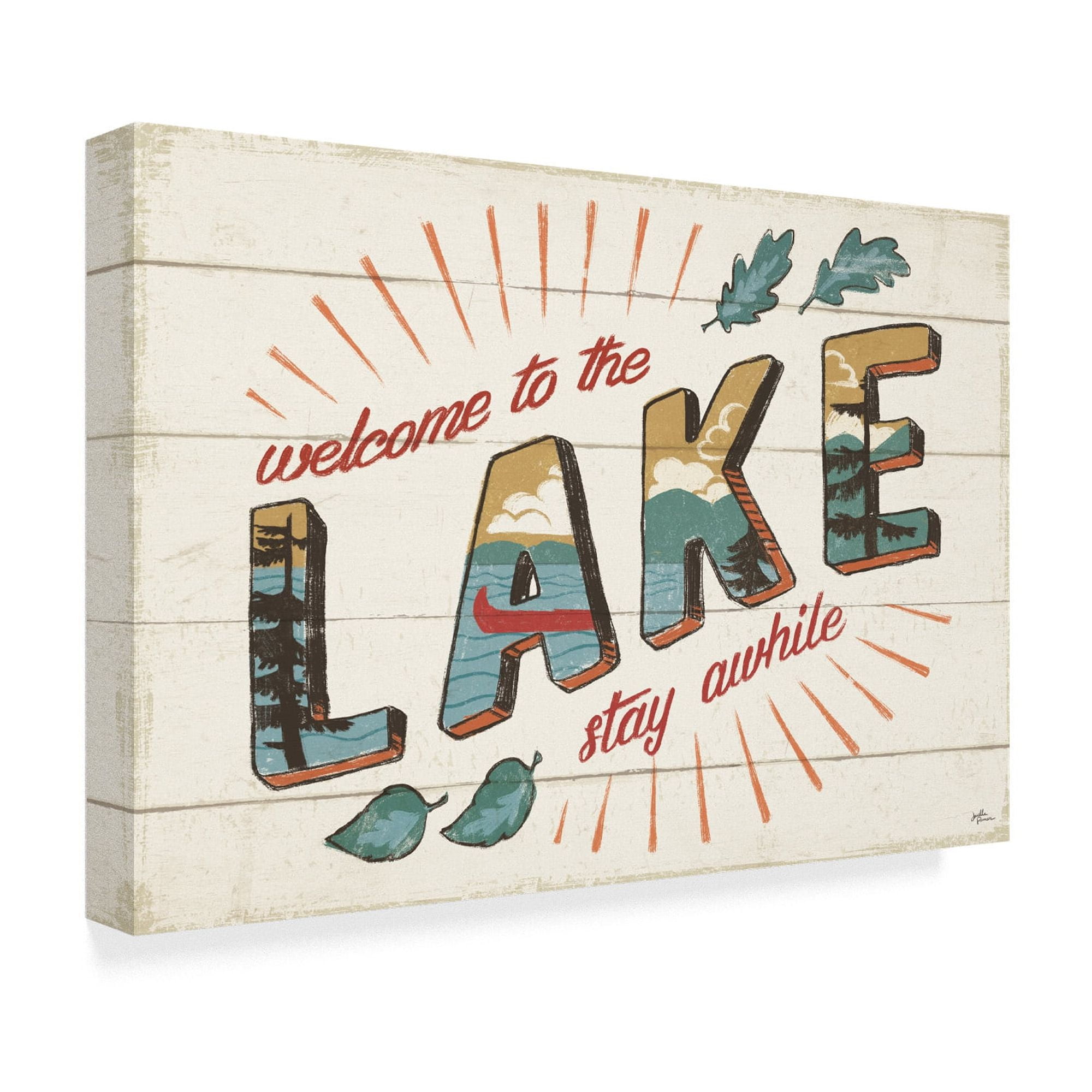 Trademark Fine Art -Janelle Penner 'Vintage Lake I' Canvas Art - 30''x47''