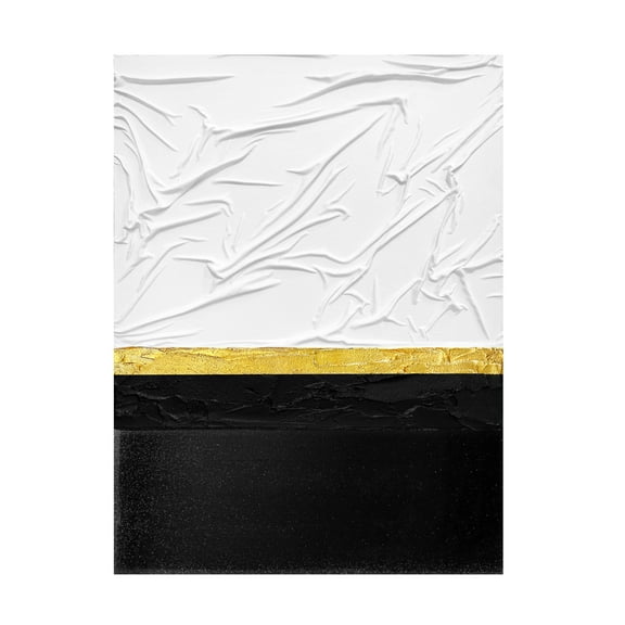 Alyson Storms 'Fabric Gold and Black' Canvas Art