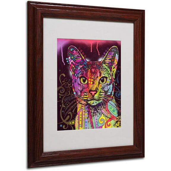 Matted art under acrylic in a wood frame