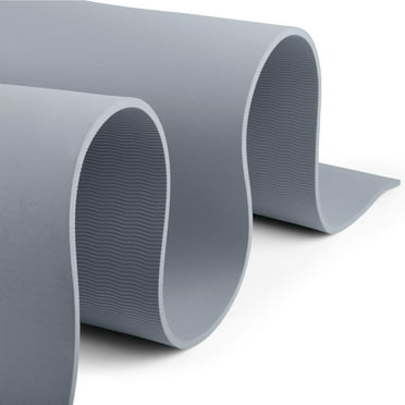 Wakeman Large Yoga Mat - 6’x4’ 8mm Thick Non-Slip Wide Exercise Mat, Blue