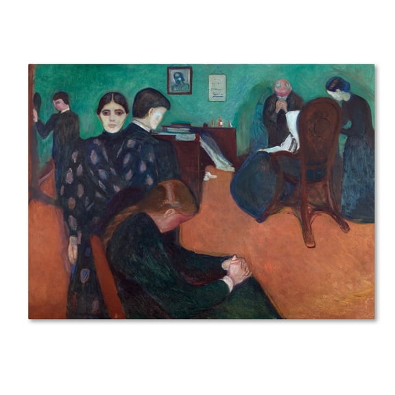 Edvard Munch 'Death In The Sickroom' Canvas Art