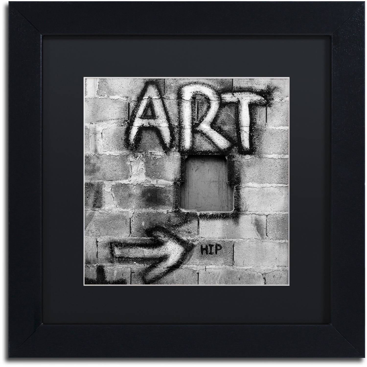 Moises Levy 'Art' Black Matted Framed Art
