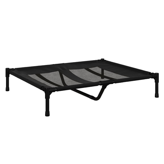 PETMAKER 36x30-Inch Elevated Dog Bed - Indoor/Outdoor Cot for Pets (Black)