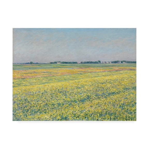 Gustave Caillebotte 'The plain of Gennevilliers' Canvas Art