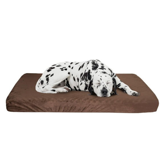 PETMAKER 37x27-Inch Memory Foam Dog Bed with Washable Cover (Brown)