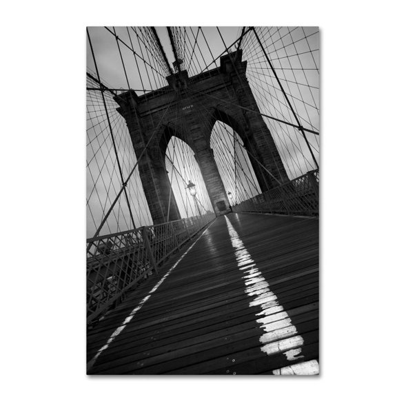 Moises Levy 'Brooklyn Bridge Study I' Canvas Art