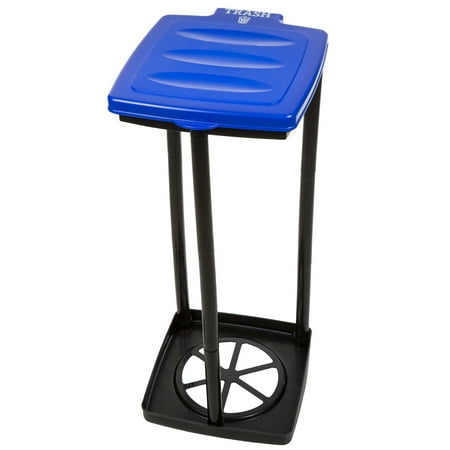 Portable Trash Bag Holder ? Collapsible Garbage Bin for Parties Camping or RV ? 13-Gallon Trash Can for Indoor/Outdoor by Wakeman Outdoors (Blue)