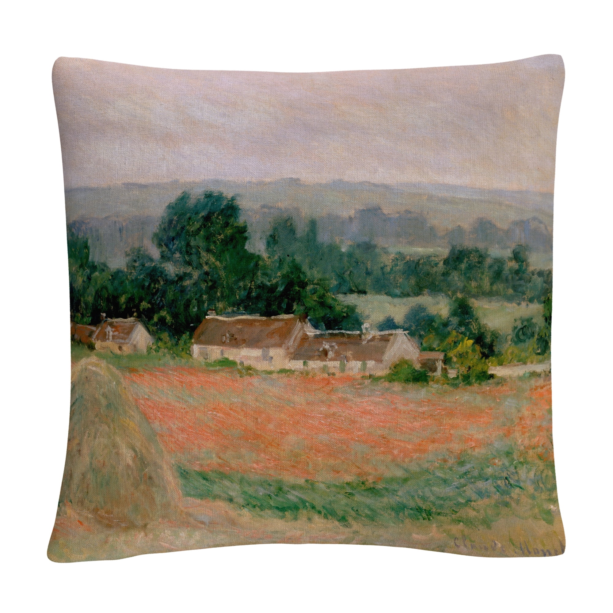 Monet 'Haystacks At Giverny' 16 X 16 Decorative Throw Pillow