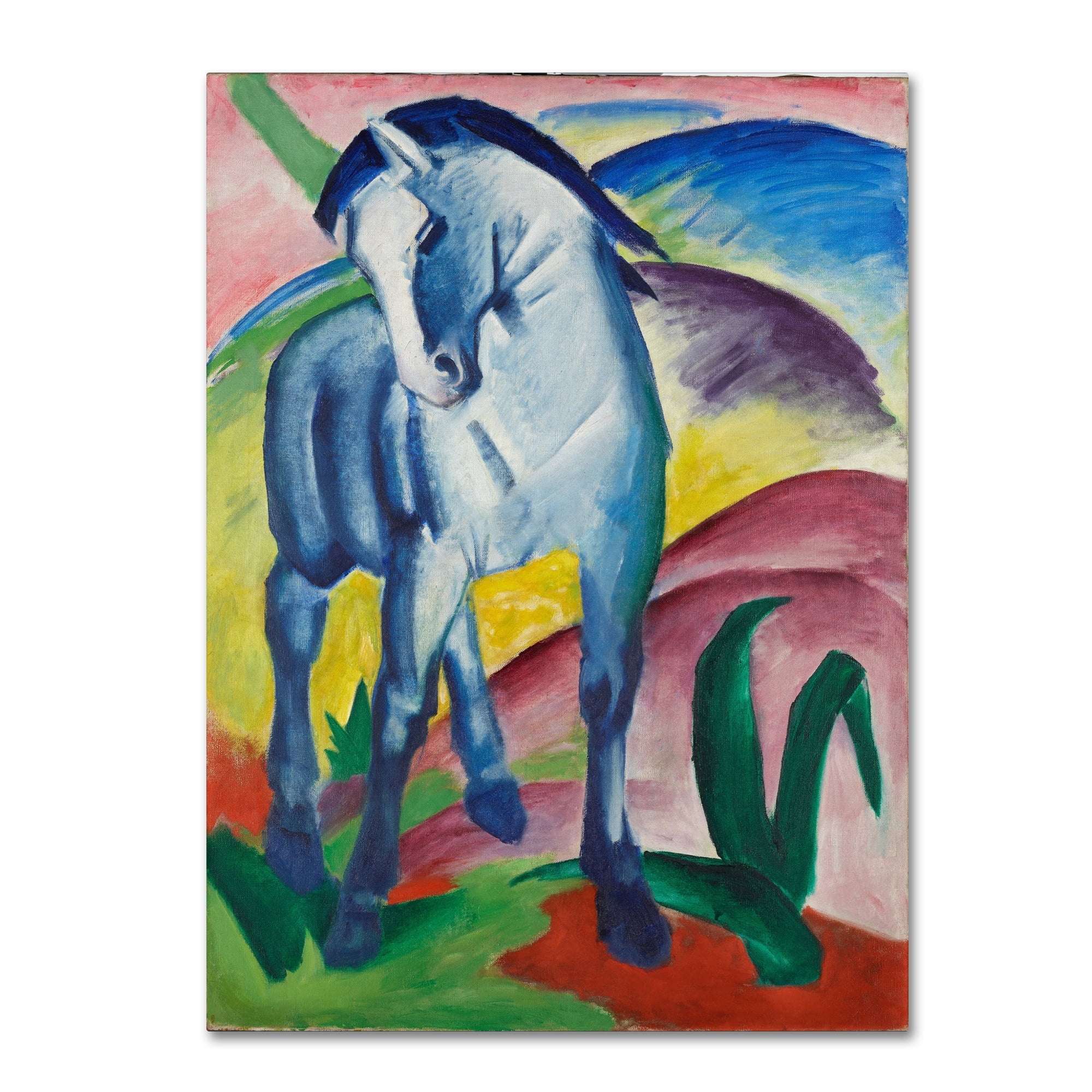 Colorful Blue Horse Canvas Art by Franz Marc