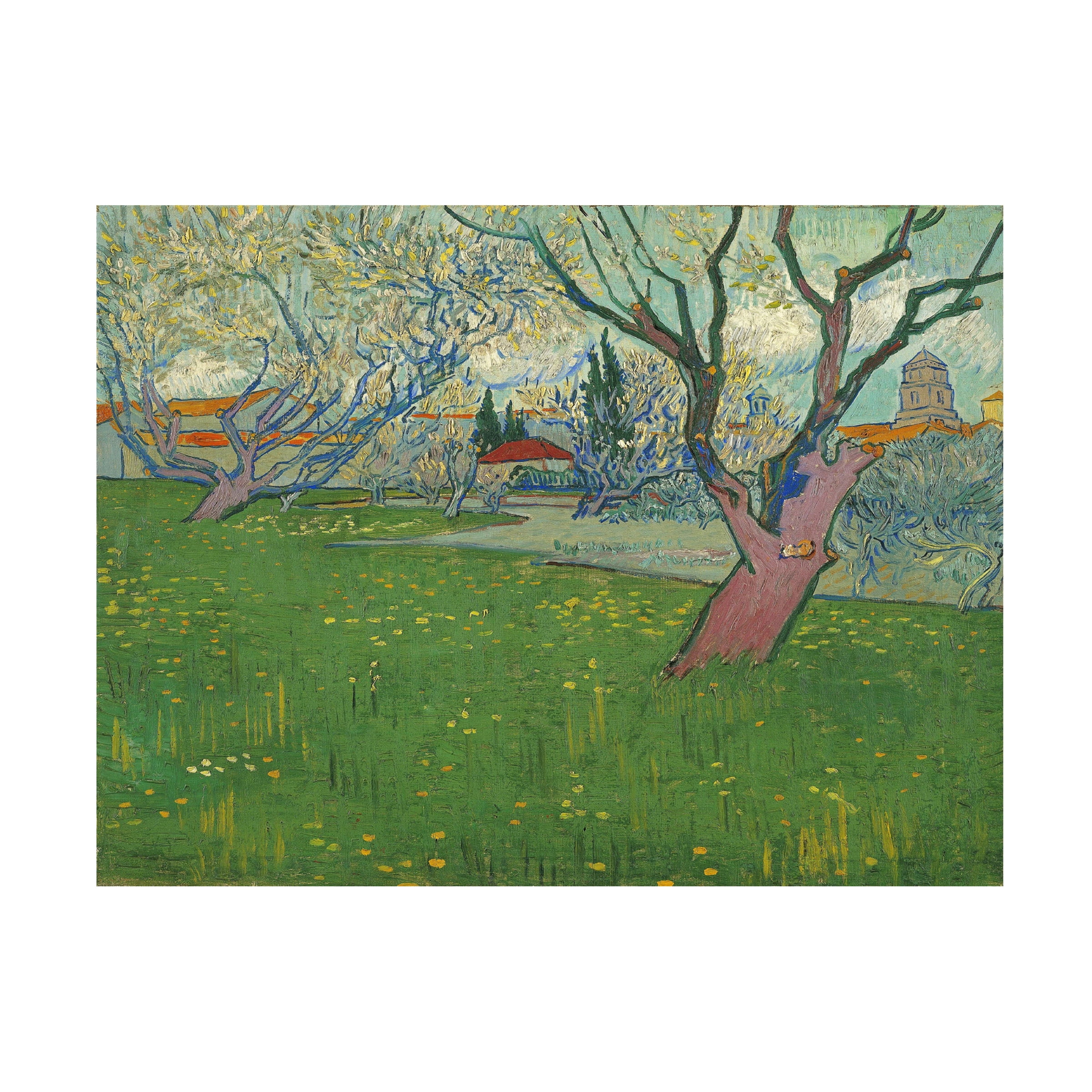 Van Gogh 'Orchards In Blossom View Of Arles' Canvas Art