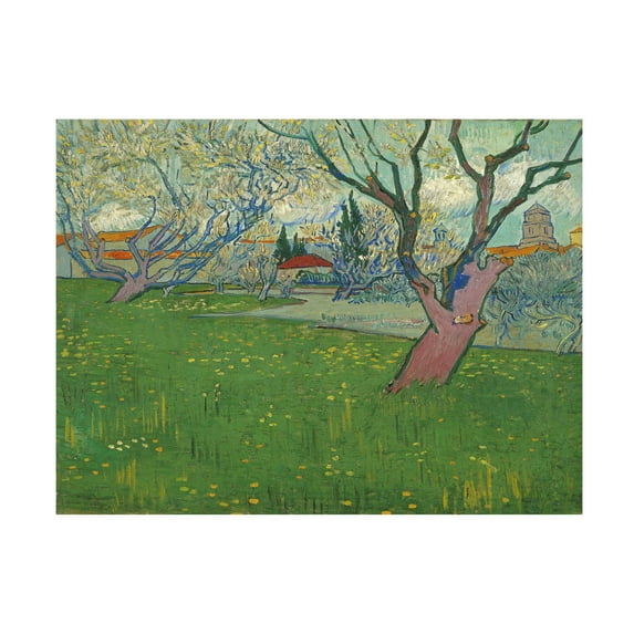 Van Gogh 'Orchards In Blossom View Of Arles' Canvas Art
