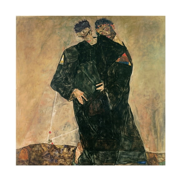 Egon Schiele 'The Hermits' Canvas Art