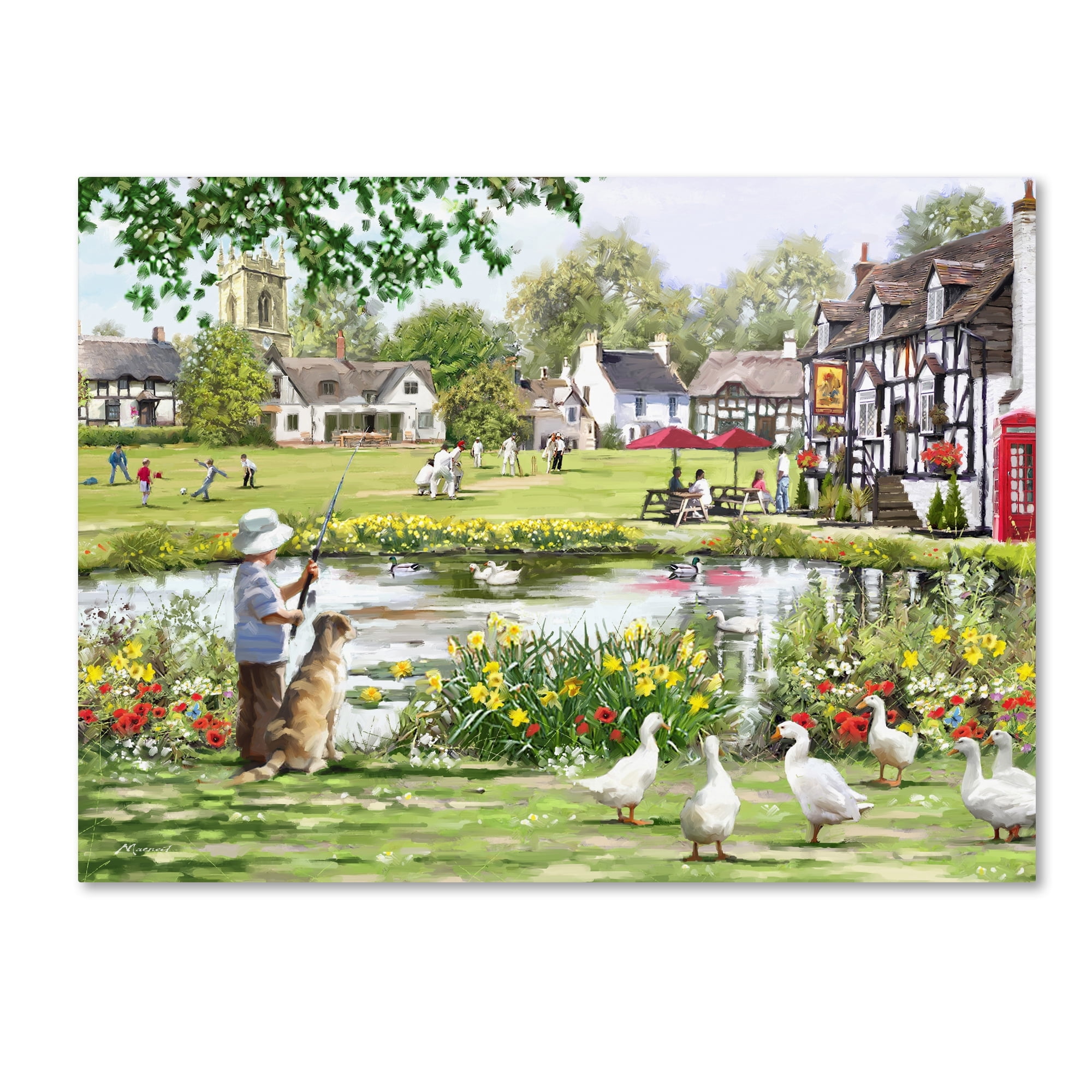 The Macneil Studio 'Village Green' Canvas Art