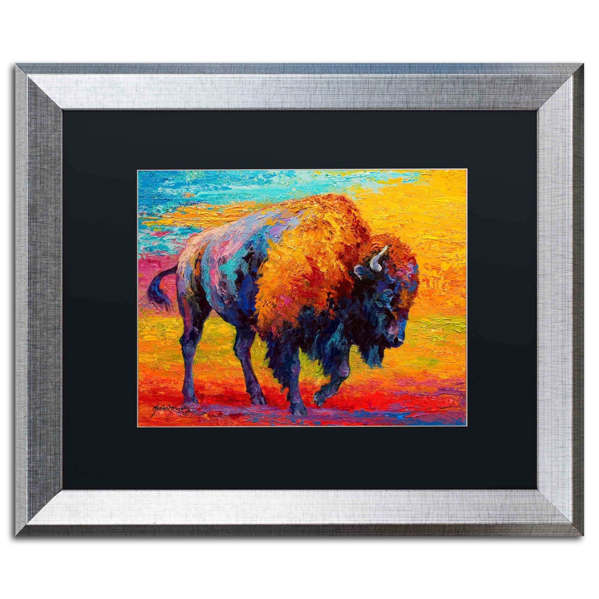 Marion Rose 'Spirit of the Prairie' Black Matted Framed Art
