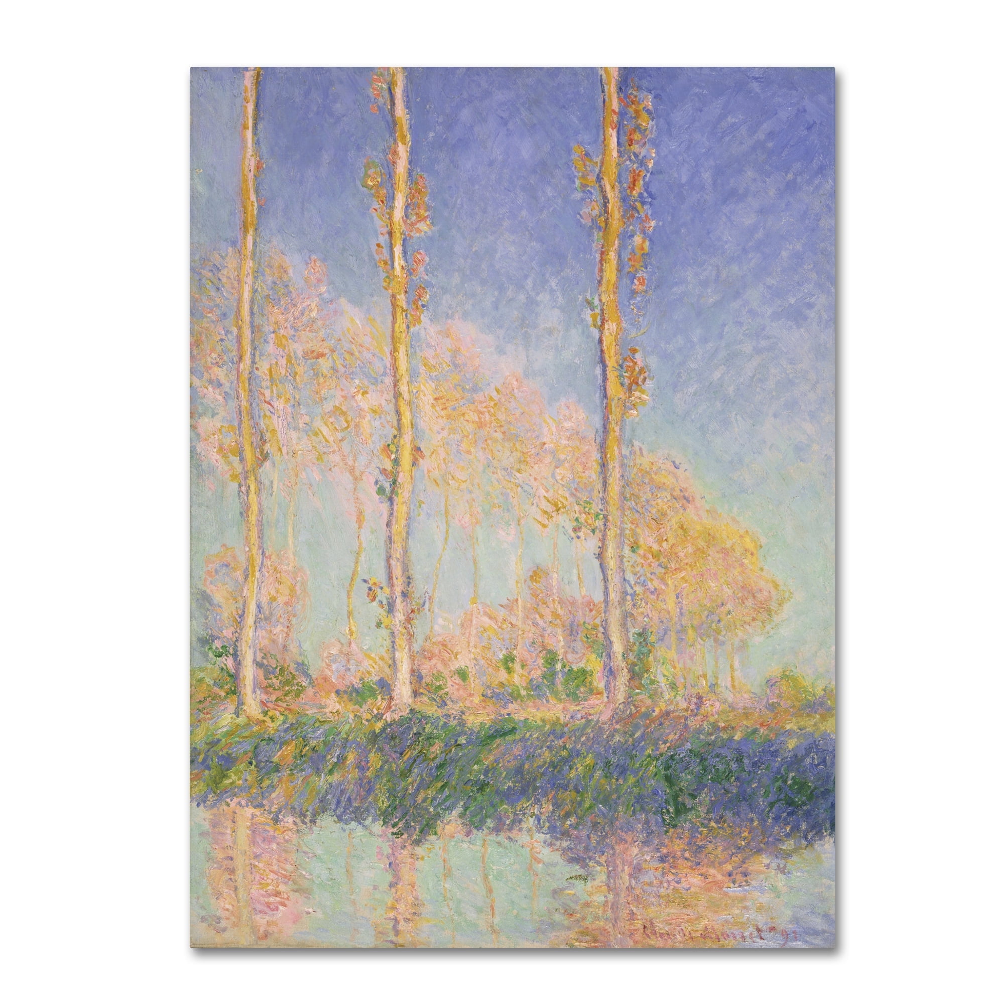 Monet 'French Poplars' Canvas Art