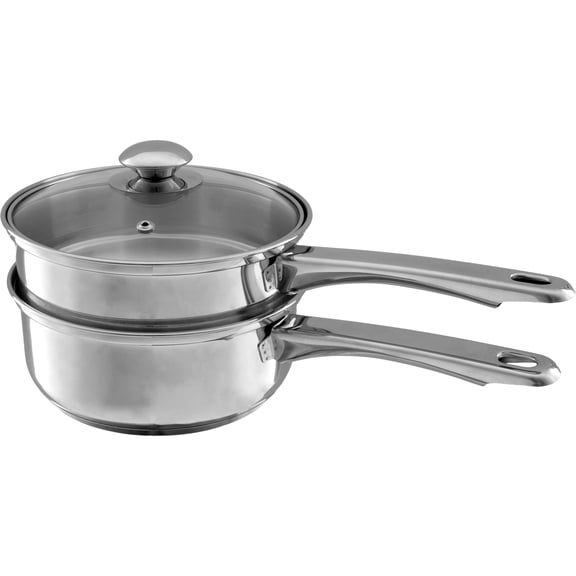 Classic Cuisine 1.5 Quart Stainless-Steel Double Boiler Pot 3 Piece Set