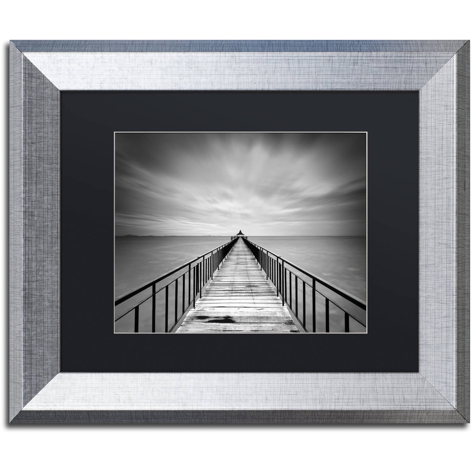 Michael de Guzman 'Withstand' Black Matted Framed Art