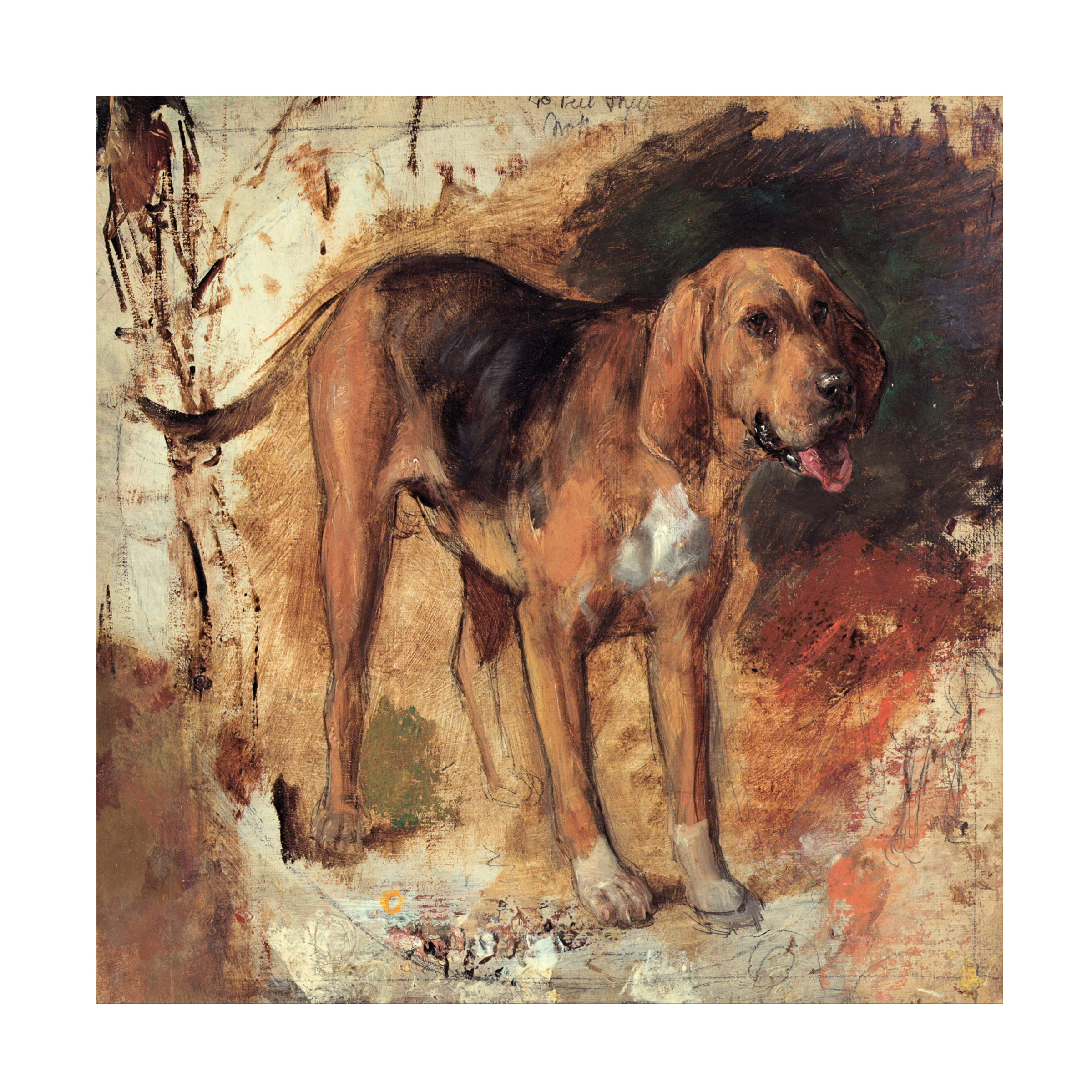 Holman Hunt 'Study of a Bloodhound' Canvas Art