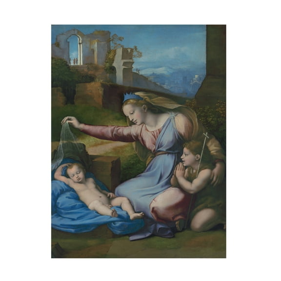 Raphael 'Madonna With The Blue Diadem' Canvas Art