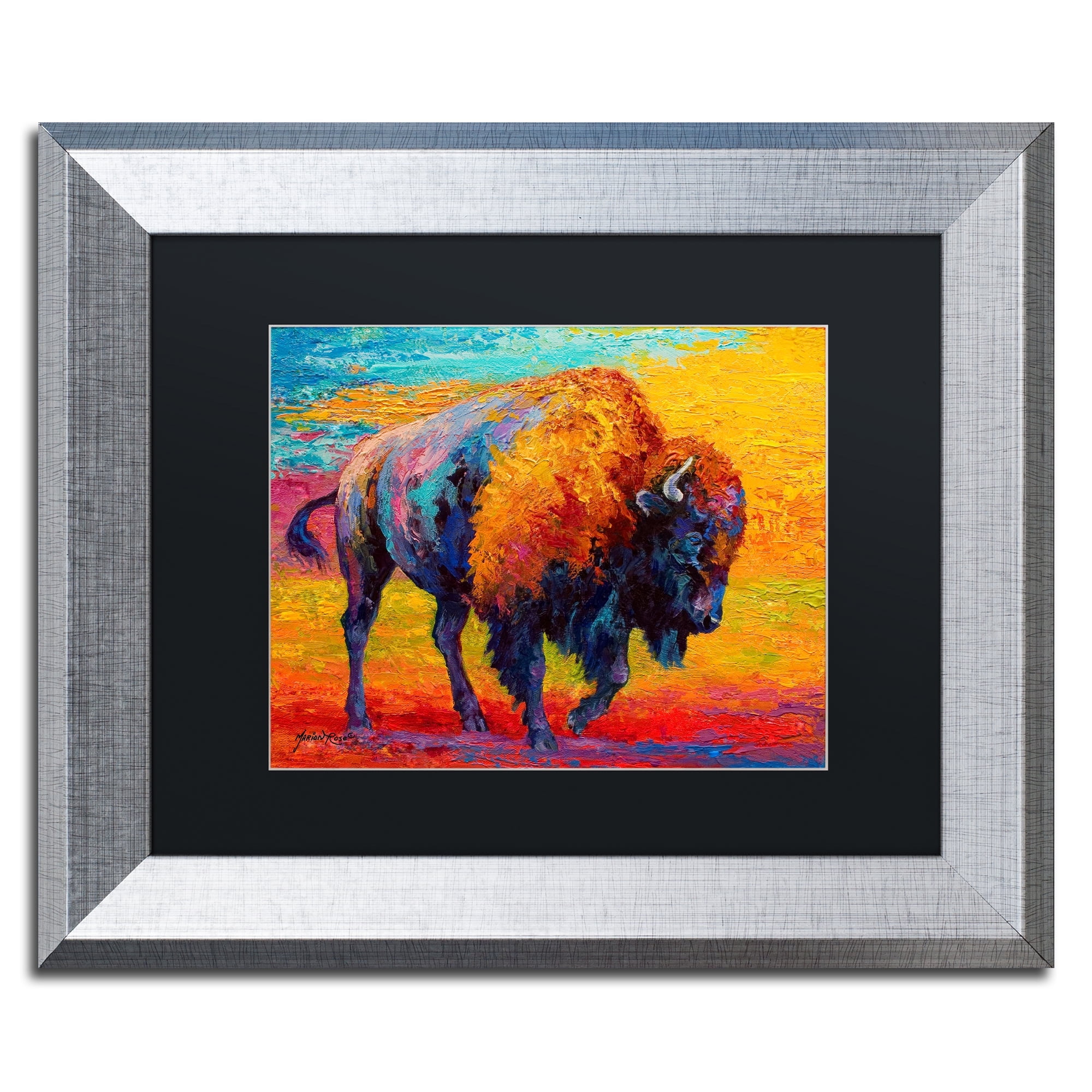 Marion Rose 'Spirit of the Prairie' Black Matted Framed Art