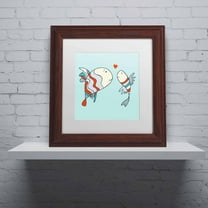 Carla Martell 'Two Little Love Fish' Matted Framed Art