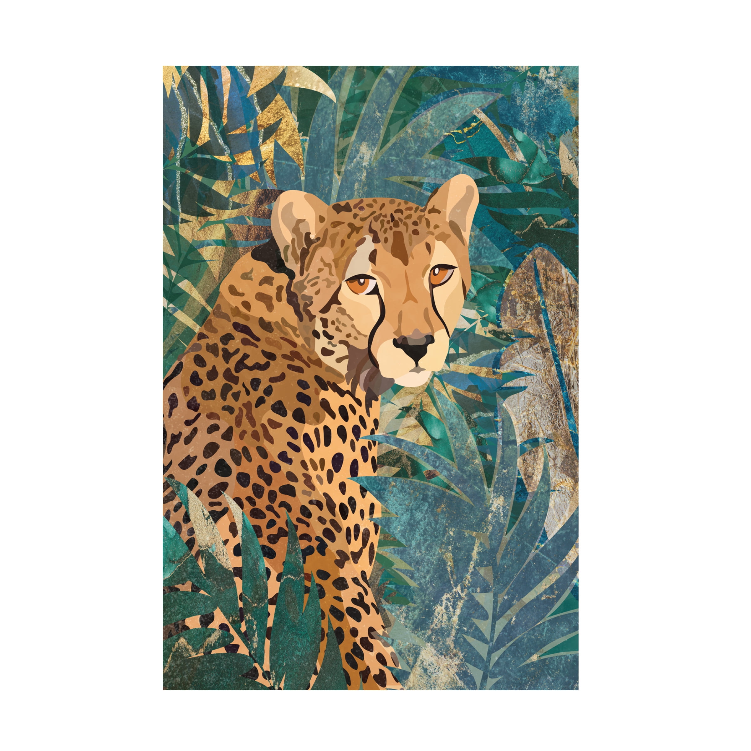 Sarah Manovski 'Cheetah In the Jungle 2' Canvas Art