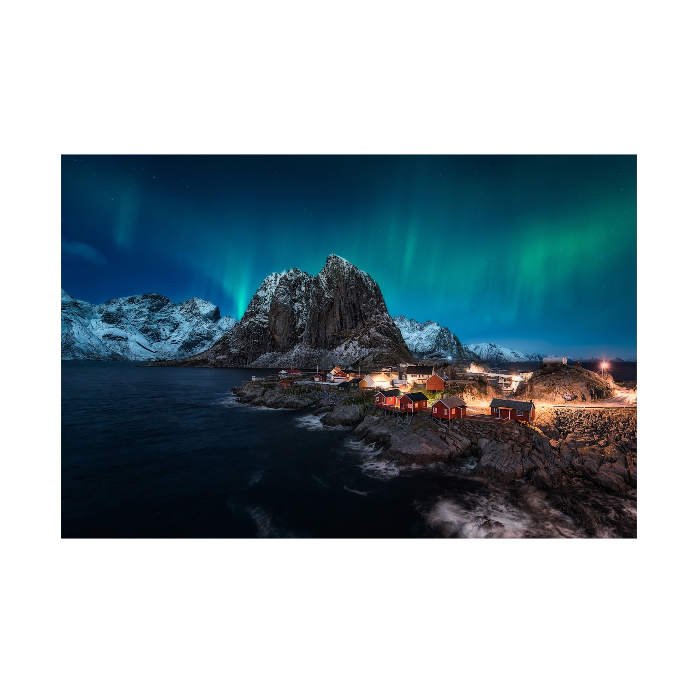 Javier De La 'Dancing Over Hamnoy' Canvas Art