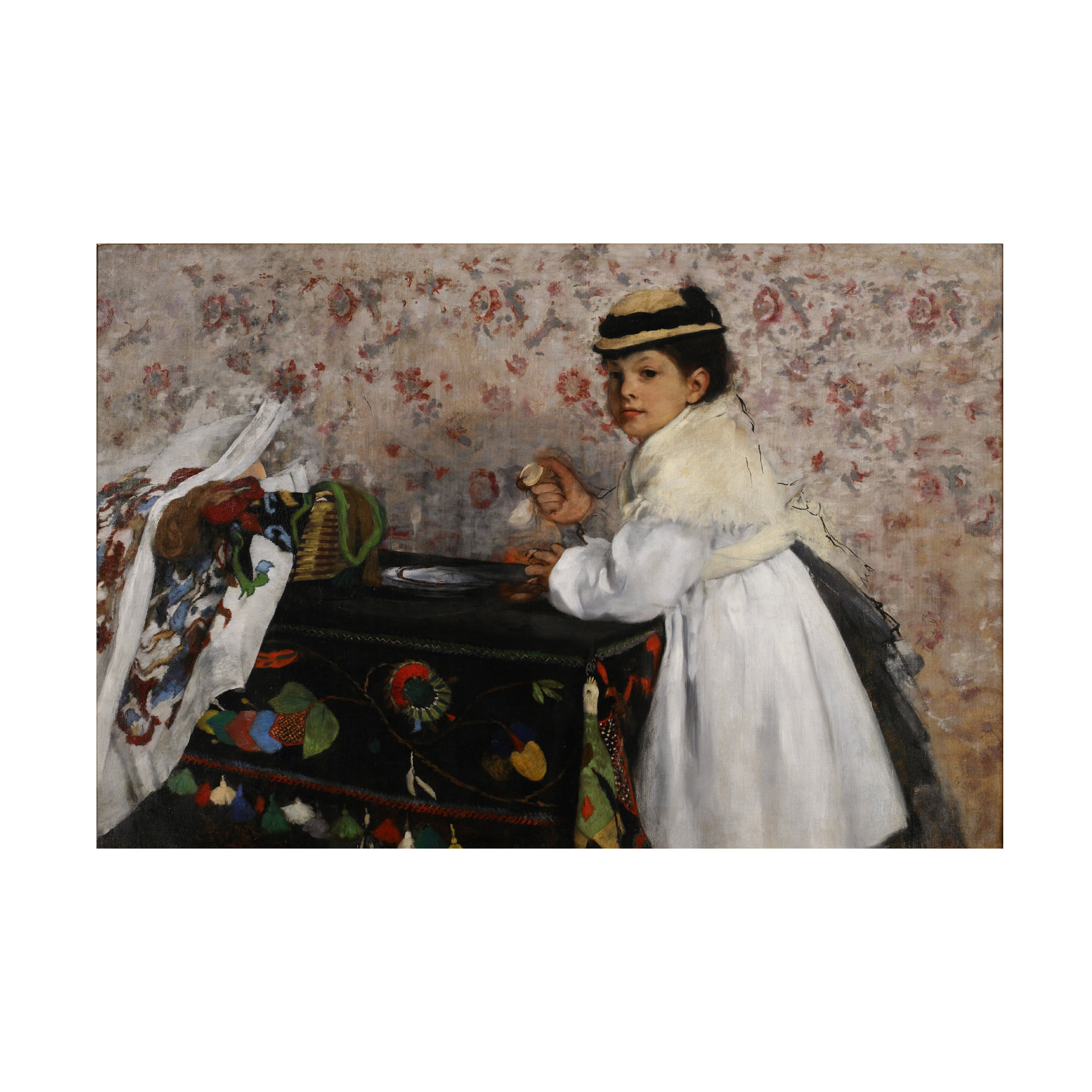 Degas 'Portrait Of Hortense' Canvas Art