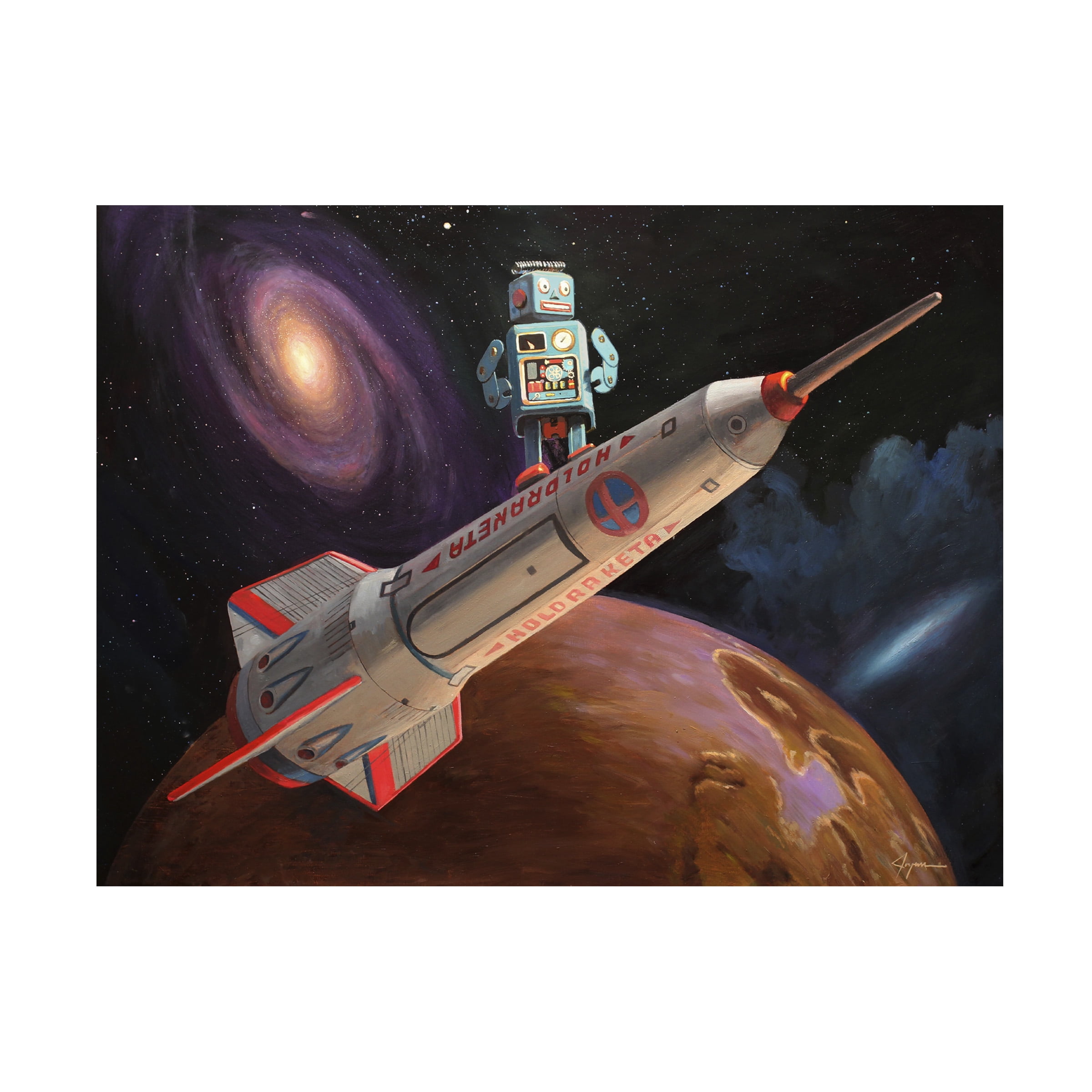 Eric Joyner 'Rocket Surfer' Canvas Art