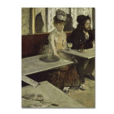 Degas 'In A Cafe' Canvas Art