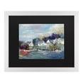 thumbnail image 1 of Richard Wallich 'Dock' Matted Framed Art, 1 of 3