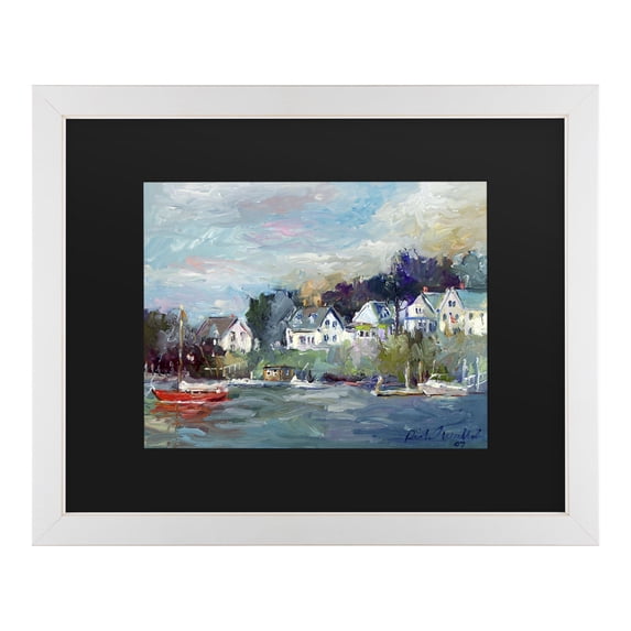 Richard Wallich 'Dock' Matted Framed Art
