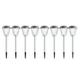 thumbnail image 1 of Pure Garden Set of 8 Stainless-Steel Solar Outdoor Light Stakes (Gunmetal), 1 of 7