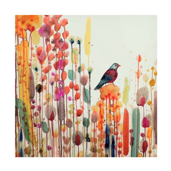 Trademark Fine Art Sylvie Demers Joie De Vivre Carre Canvas Wall Art - 24x24