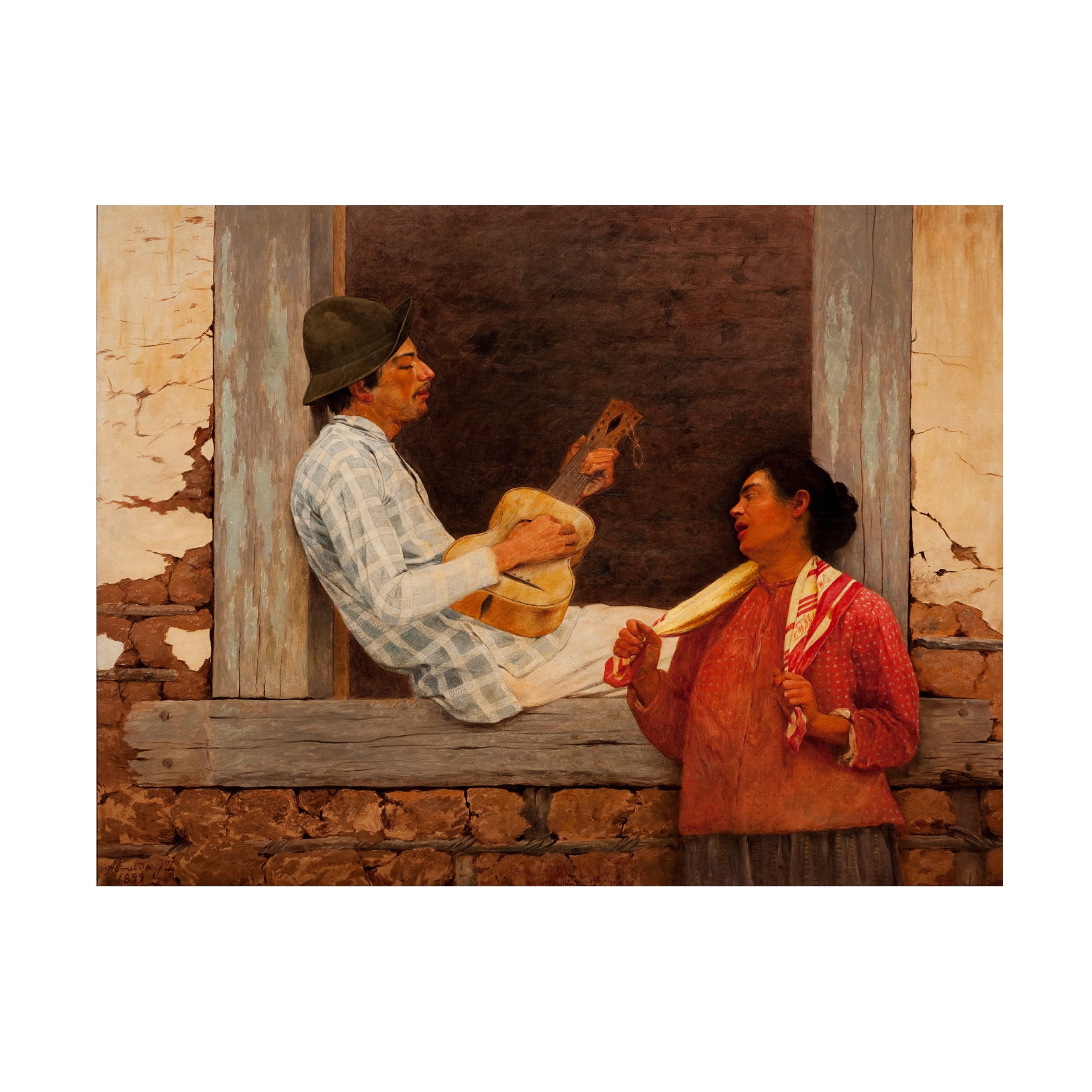 Almeida Junior 'The Guitar Player' Canvas Art