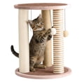 thumbnail image 1 of Cat Scratching Post with 3 Carpeted Scratcher Posts, Perch and Play Area, Cat Tower for Kittens and Adult Cats by PETMAKER, 1 of 8